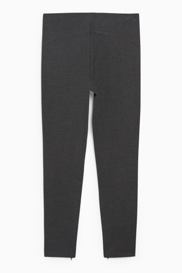 Mujer - Pantalón de punto - slim fit - gris oscuro