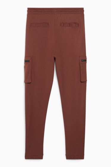 Hommes - CLOCKHOUSE - pantalon de jogging cargo - marron