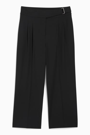 Dona - Pantalons culotte - mid waist - negre