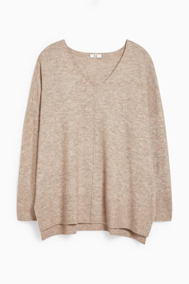 Dames - Trui - beige-mix