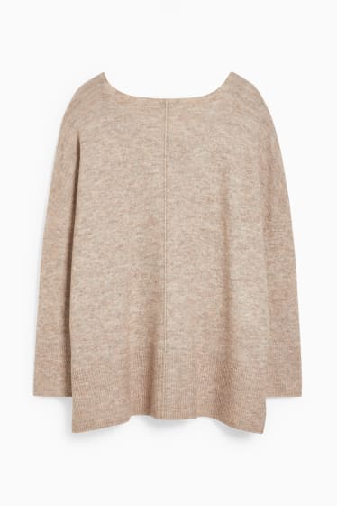 Damen - Pullover - beige-melange