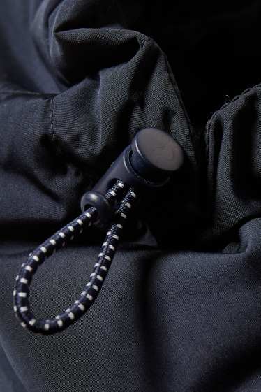 Men - CLOCKHOUSE - quilted jacket with hood - red / dark blue