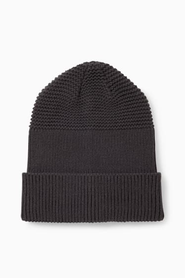 Men - Knitted hat - dark gray