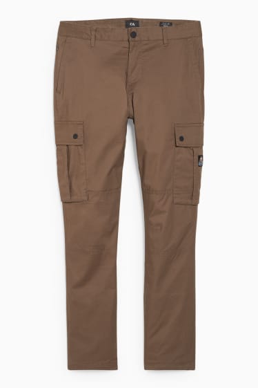 Bărbați - Pantaloni cargo - regular fit - LYCRA® - kaki