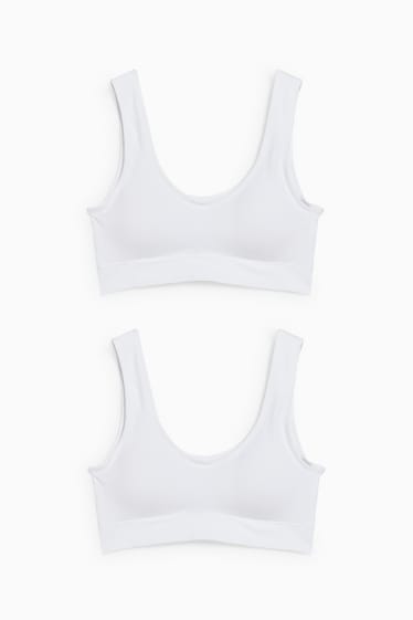 Mujer - Pack de 2 - bustiers - con relleno - sin costuras - LYCRA® - blanco