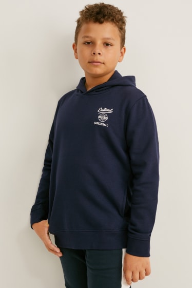 Kinderen - Uitgebreide maten - set van 2 - hoodie - donkerblauw