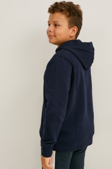 Kinderen - Uitgebreide maten - set van 2 - hoodie - donkerblauw