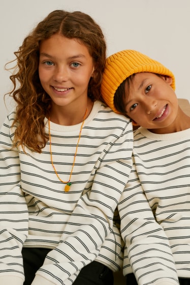 Niños: niños - Sudadera - de rayas - beis
