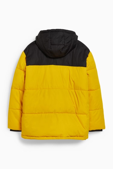 Men - CLOCKHOUSE - quilted jacket with hood - yellow