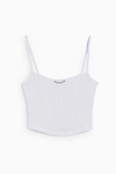 Damen - CLOCKHOUSE - Crop Top - weiß