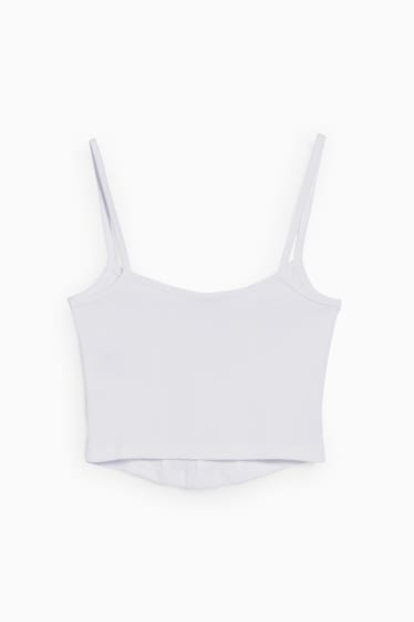 Damen - CLOCKHOUSE - Crop Top - weiß