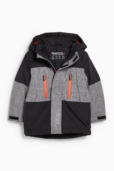 Kinder - Jacke mit Kapuze - grau-melange