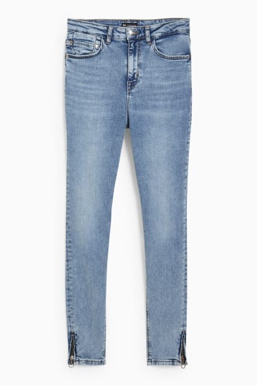 Femei - Skinny jeans - talie înaltă  - denim-albastru