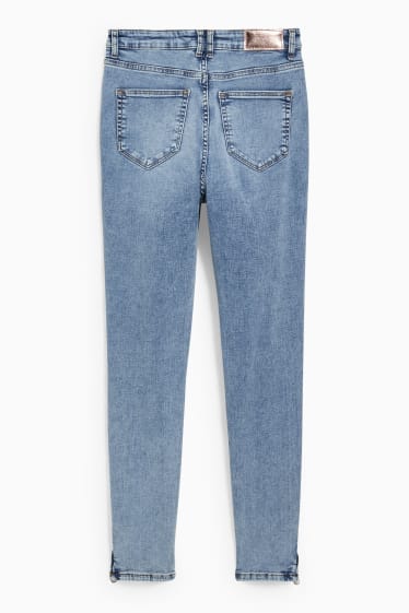 Femei - Skinny jeans - talie înaltă  - denim-albastru