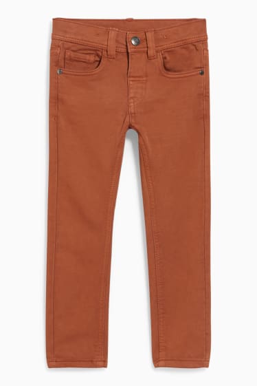 Enfants - Pantalon chaud - slim fit - marron