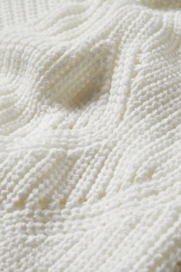Nastolatki - CLOCKHOUSE - sweter - materiał z recyklingu - biały