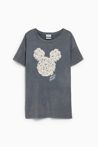 Damen - CLOCKHOUSE - T-Shirt - Micky Maus - grau-melange