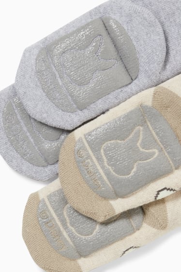 Bebés - Pack de 2 - Bambi - calcetines antideslizantes con dibujo para bebé - gris claro jaspeado