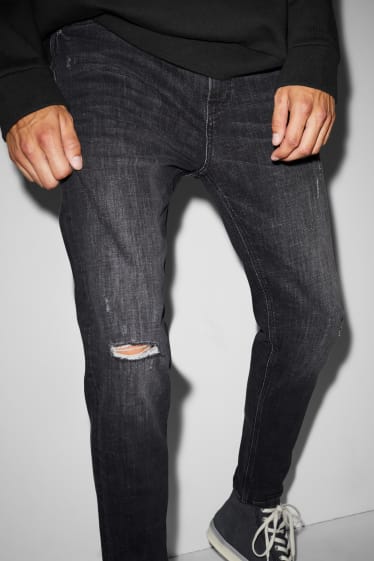 Bărbați - CLOCKHOUSE - carrot jeans - LYCRA® - material reciclat - denim-gri închis