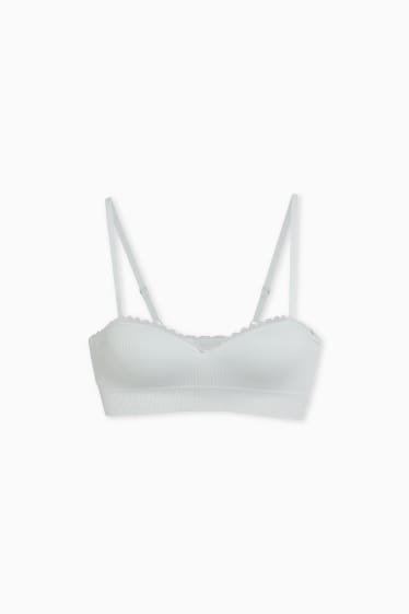 Donna - Reggiseno con ferretti - BALCONETTE - imbottito - verde menta