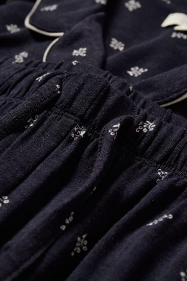 Femmes - Pyjama - avec motif - bleu foncé