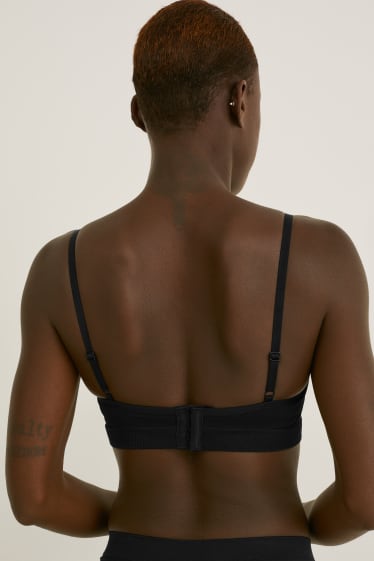 Mujer - Sujetador sin aros - DEMI - con relleno - sin costuras - negro