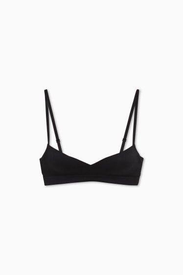 Women - Non-wired bra - DEMI - padded - seamless - black