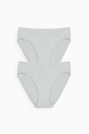 Dames - Set van 2 - slip - mintgroen