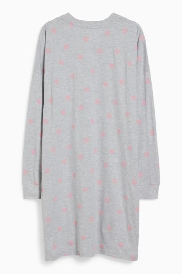 Damen - Bigshirt - gepunktet - Aristocats - hellgrau-melange