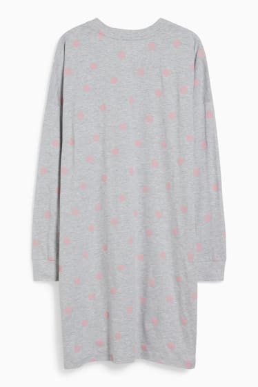 Women - Nightshirt - polka dot - Aristocats - light gray-melange