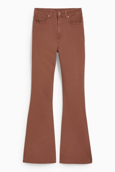 Dona - CLOCKHOUSE - flare jeans - high waist - marró clar