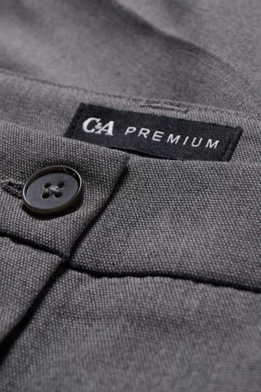 Donna - Pantaloni business - vita media - slim fit - grigio melange