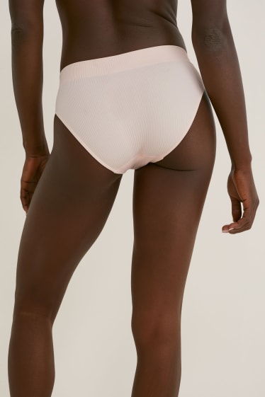 Donna - Confezione da 2 - slip - senza cuciture - rosa