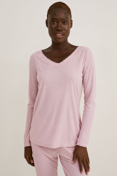 Women - Pyjama top - dark rose