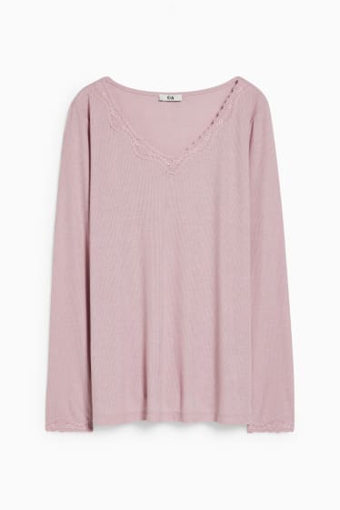 Women - Pyjama top - dark rose