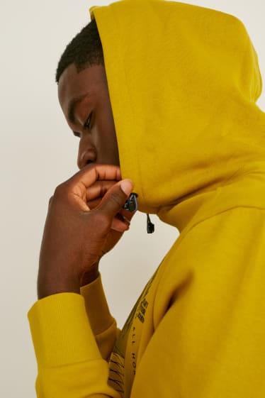 Men - Hoodie - mustard yellow