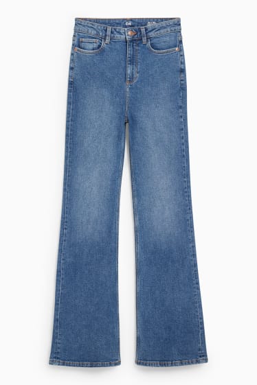 Women - Flared jeans - high waist - LYCRA® - denim-light blue