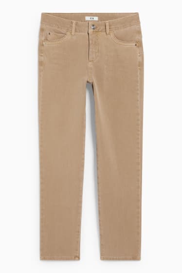 Femei - Pantaloni - slim fit - talie medie - 4 Way Stretch - taupe