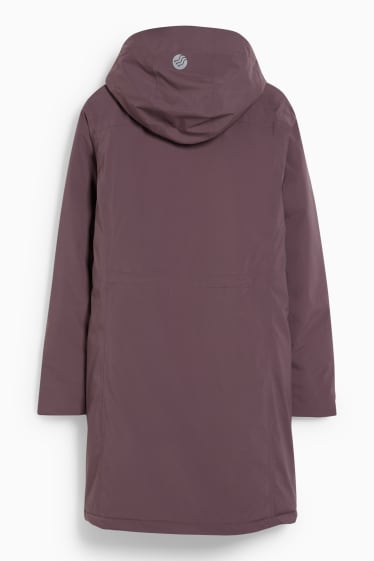 Damen - Regenjacke mit Kapuze - violett