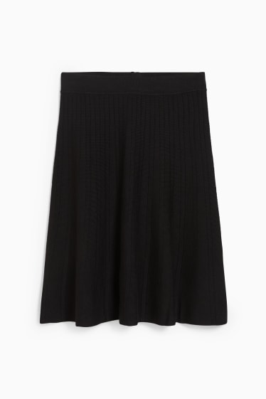 Donna - Gonna in maglia - nero