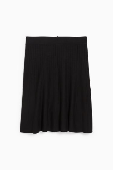 Donna - Gonna in maglia - nero