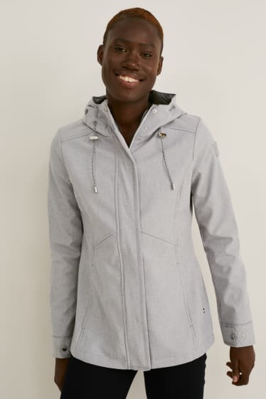 Dona - Jaqueta softshell amb caputxa - gris clar jaspiat