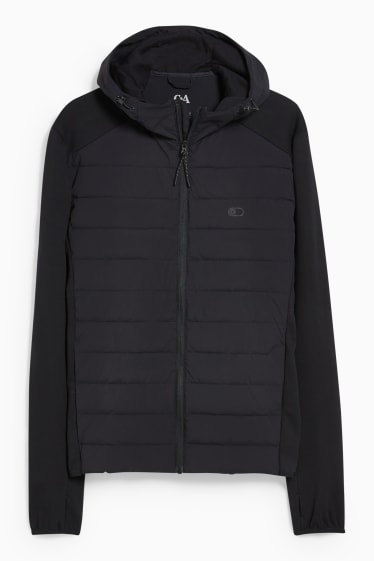 Men - Outdoor jacket with hood  - black