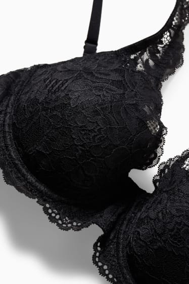 Women - Underwire bra - DEMI - padded - black