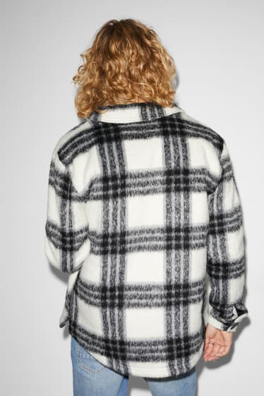 Uomo - CLOCKHOUSE - giacca a camicia - quadretti - nero / bianco