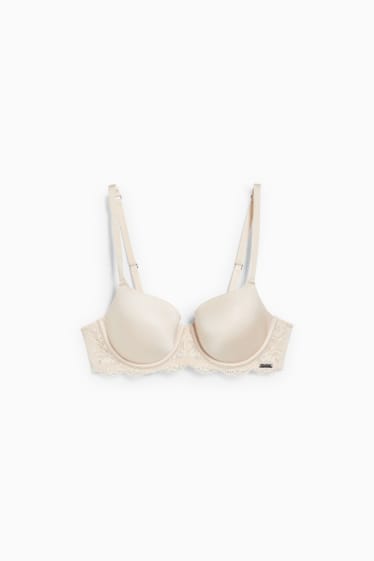 Femmes - Soutien-gorge avec armatures - BALCONETTE - ampliforme - beige