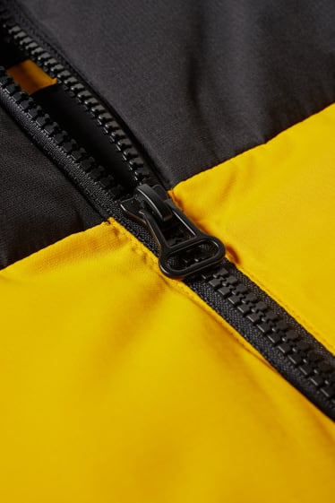 Pánské - CLOCKHOUSE - prošívaná bunda s kapucí - žlutá