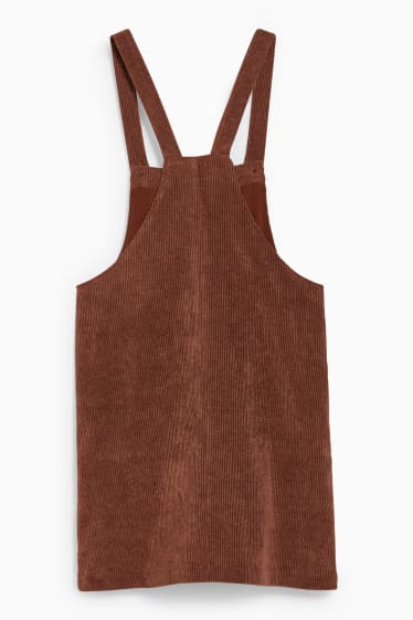 Dames - CLOCKHOUSE - corduroy jurk - bruin
