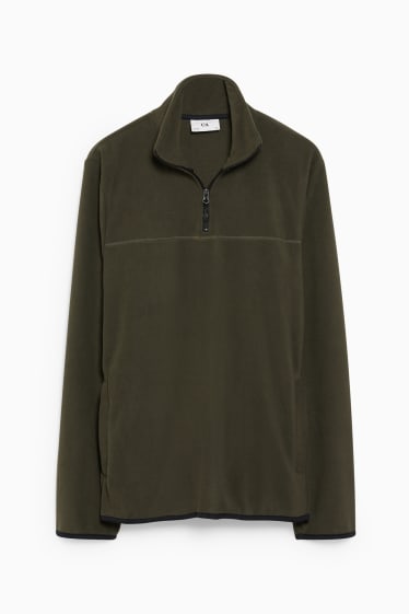 Herren - Fleece-Pullover - dunkelgrün