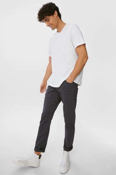 Pánské - Kalhoty - slim fit - džíny - šedé